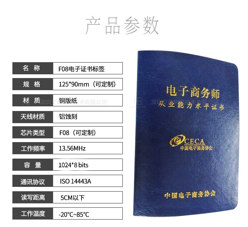 RFID防伪证书插图
