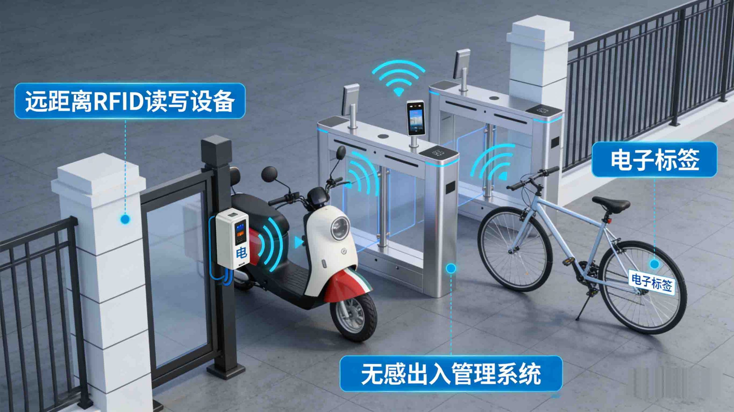 RFID技术加持，让电瓶车自行车出入管理更智能插图
