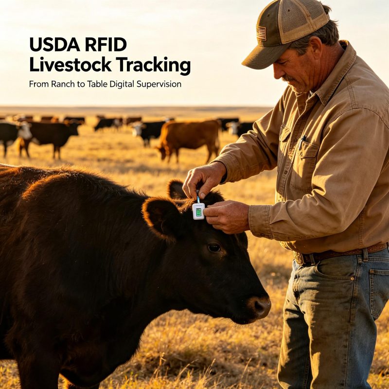 从牧场到餐桌的数字化监管，美国USDA推进RFID牲畜耳标缩略图