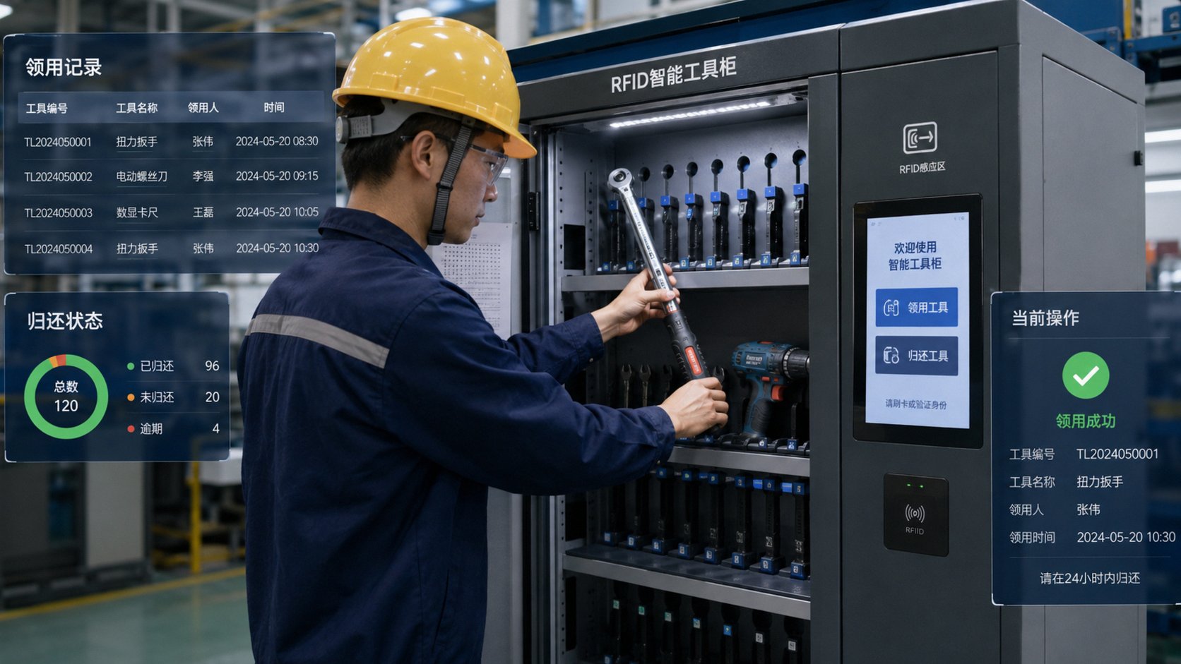 工具借出去找不到？RFID智能工具柜怎么解决插图1
